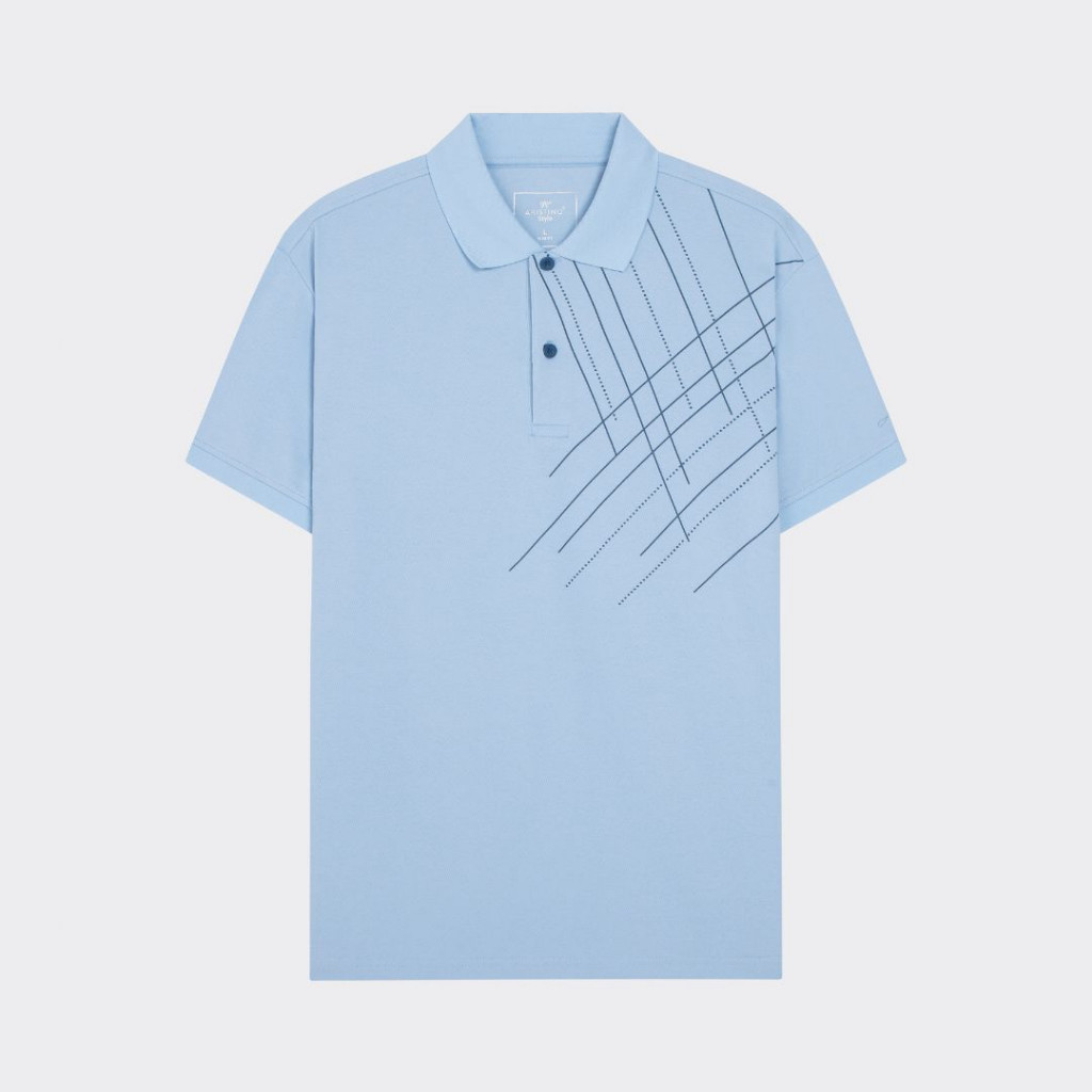 Mô tả Áo polo nam Aristino Slim fit, thiết kế cổ dệt lịch sự, họa tiết kẻ cách điệu trẻ trung hiện đại - APS046S3 - 5