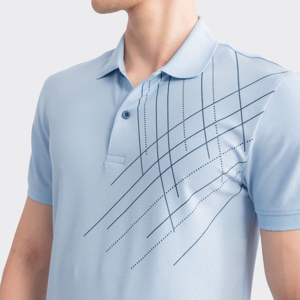 Họa tiết kẻ cách điệu áo polo Aristino