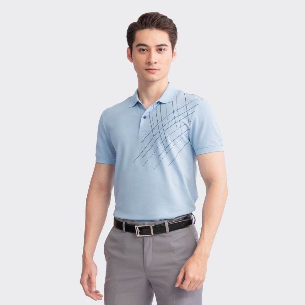 Mô tả Áo polo nam Aristino Slim fit, thiết kế cổ dệt lịch sự, họa tiết kẻ cách điệu trẻ trung hiện đại - APS046S3 - 7