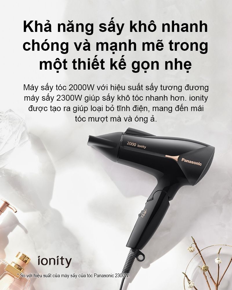 Mô tả Máy Sấy Tóc Ionity Panasonic EH-NE66-K645 - Tay Cầm Gấp Tiện Lợi - BH 12 Tháng - 1