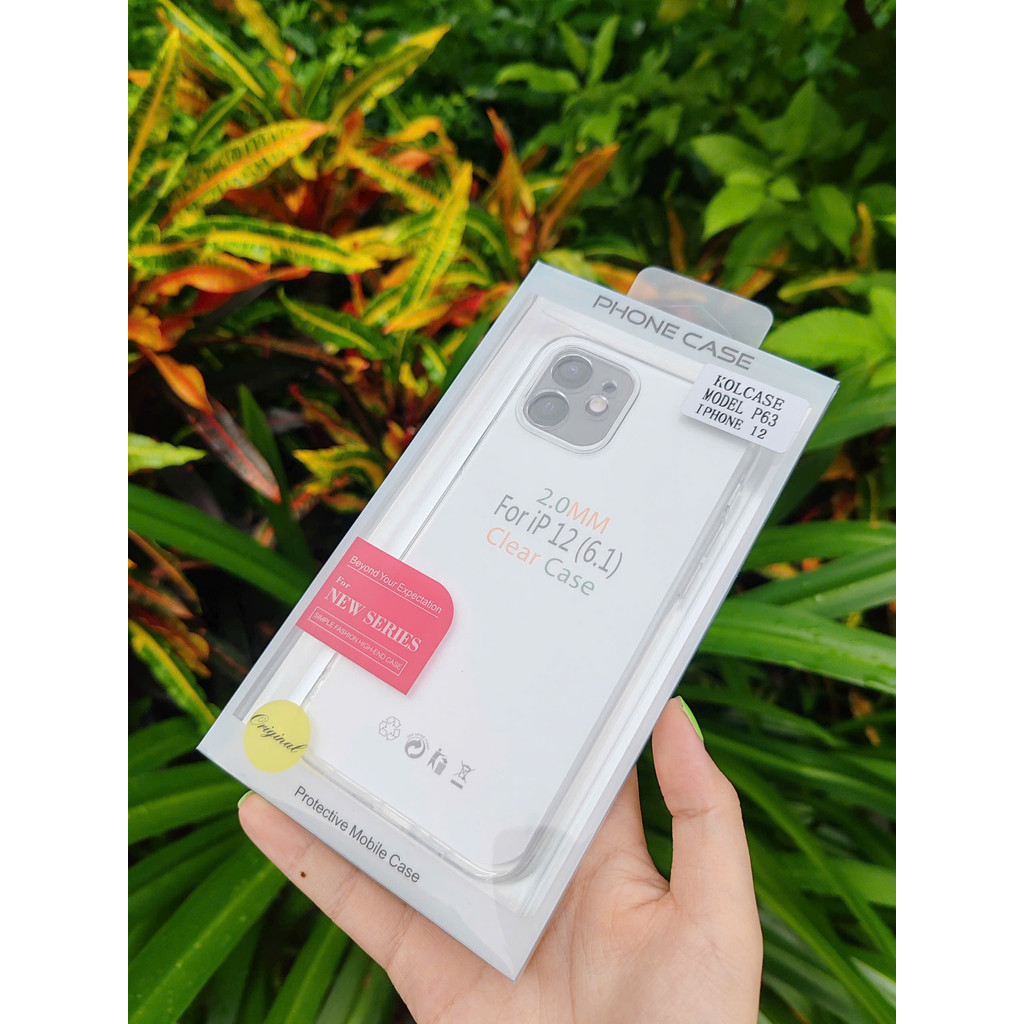 Mô tả Ốp lưng trong suốt Chống ố vàng, chống xước KOLCASE P63, bảo vệ toàn diện iphone xsm 11 12 13 14 15 16 pro plus promax - 5
