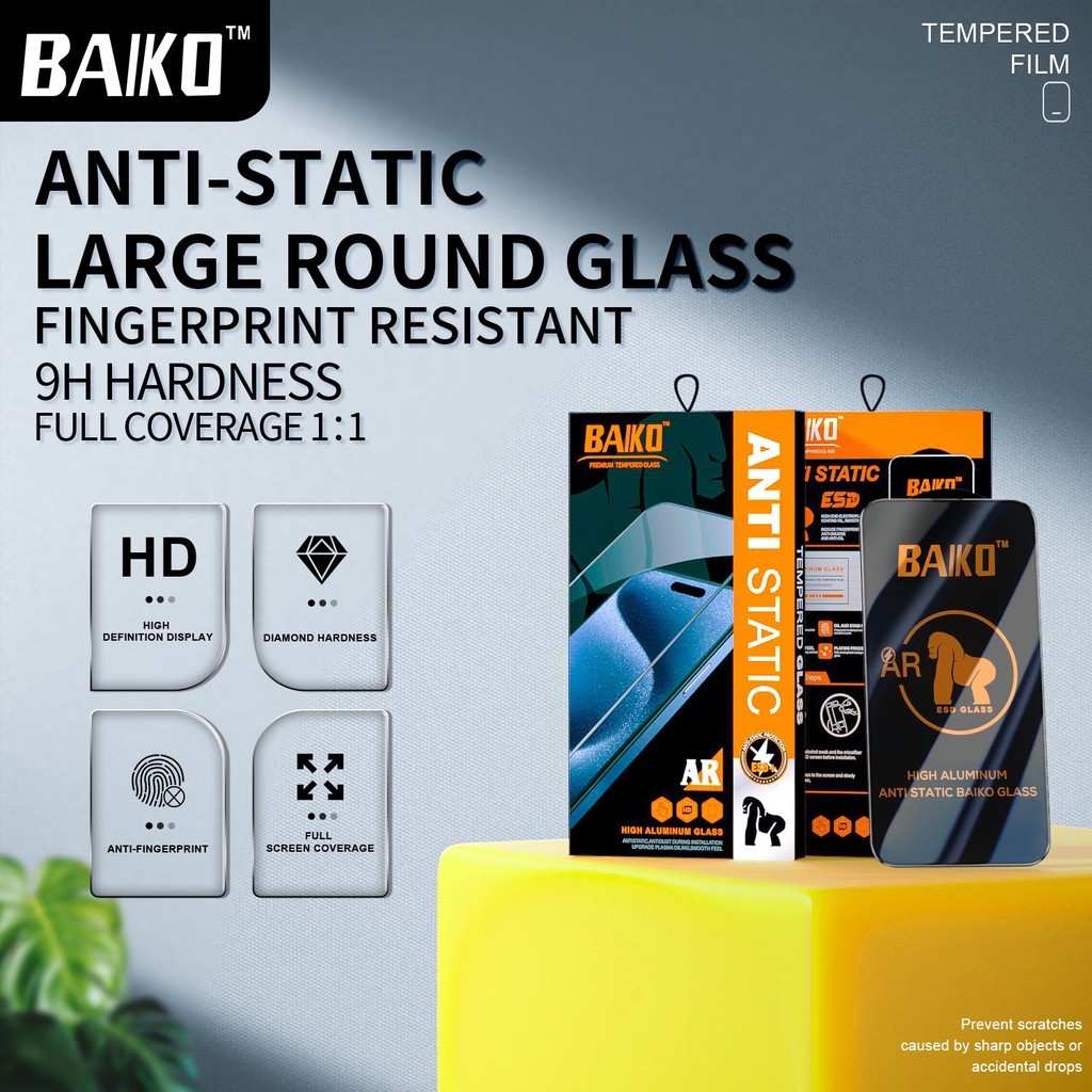 Mô tả Kính cường lực iphone KINGKONG BAIKO chắn bụi loa 9H siêu mượt 16 15 14 13 12 11 Promax 7 8 Plus Xr Xs x - 1