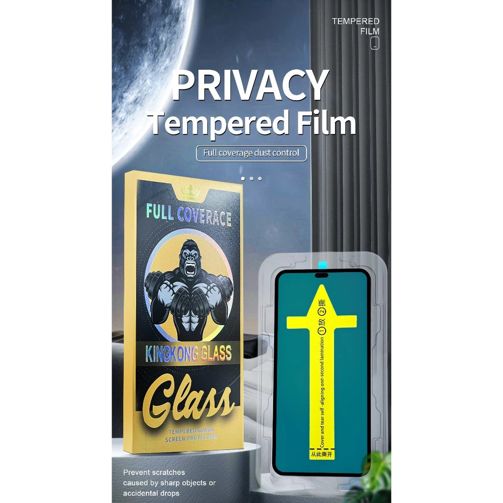 Mô tả Kính cường lực iphone KINGKONG KTC full màn, bảo vệ loa 7 8 xsmax 11 12 13 14 15 16 plus pro promax - 3