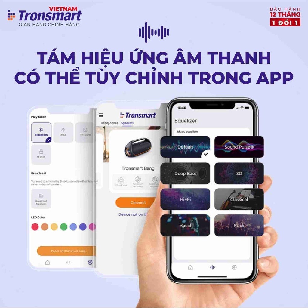 Mô tả Loa bluetooth Tronsmart BANG Upgrade V5.3 | Công suất 60W | Công nghệ SoundPulse | 6 chế độ EQ | Bảo hành 12 tháng - 1