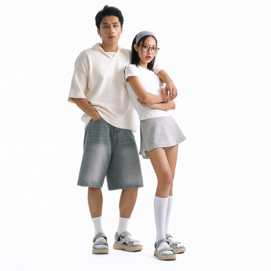 Mô tả Giày Sandals Nam Nữ SHONDO F8B Êm, Thời Trang Thích Hợp Đi Làm, Đi Học Chơi Màu Xám Be F8B2025 - 2