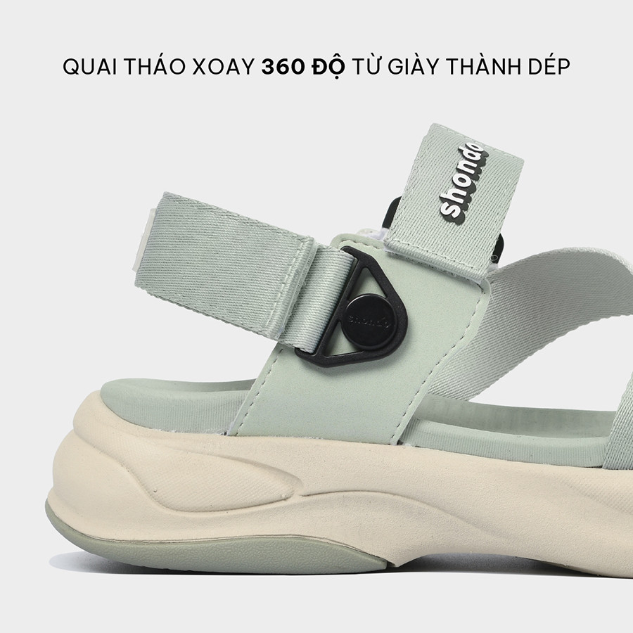 Mô tả Giày Sandals Nam Nữ SHONDO F8B Êm, Thời Trang Thích Hợp Đi Làm, Đi Học Chơi Màu Xám Be F8B2025 - 4
