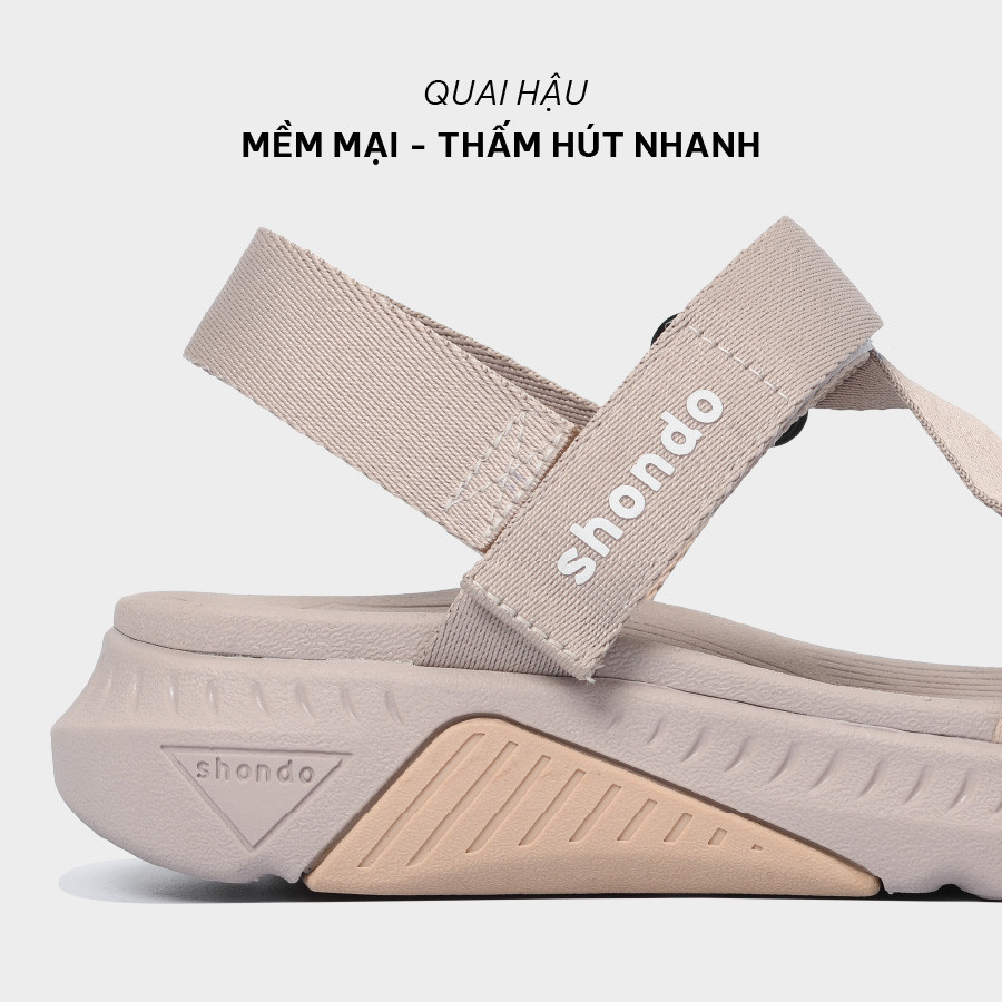 Mô tả Giày Sandals Nam Nữ Shondo F7 Racing Màu Nâu Hồng Cá Tính F7R9570 - 4
