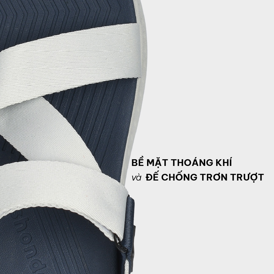 Mô tả Giày Sandals Nam Nữ Shondo F7 Racing Phối Màu Xám Rêu Xanh Dương F7R2435 - 5