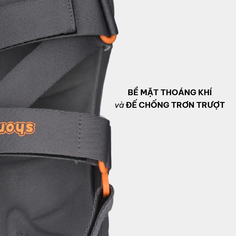 Mô tả Giày Sandal Nam Nữ Shondo F8 Ver.2 Thời Trang Êm Ái Màu Xám Đậm F8M2222 - 5