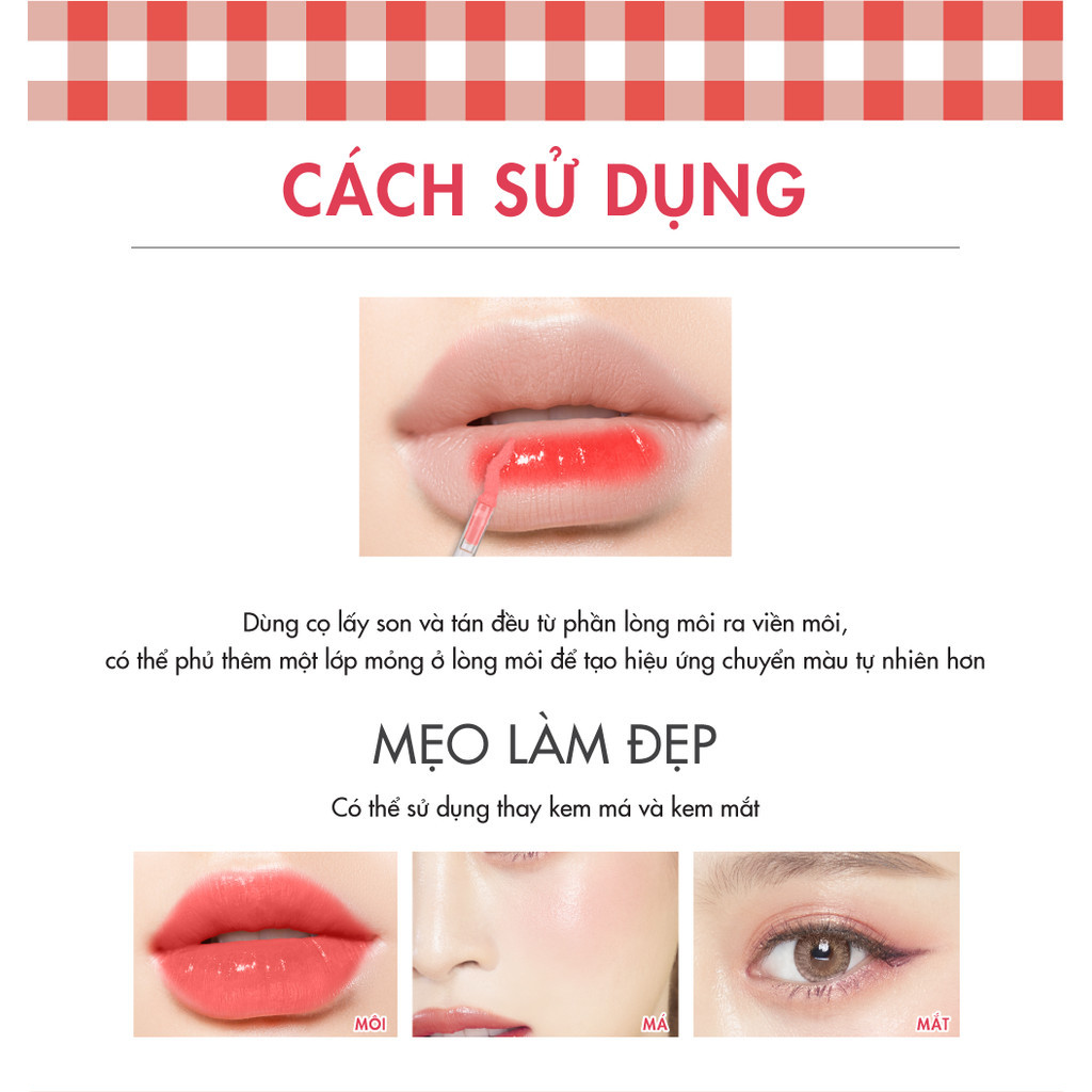 Mô tả Son Tint Bóng Baby Bright Sweet Cafe Shiny Tint #04 Berry Macaron 2.8g - 5
