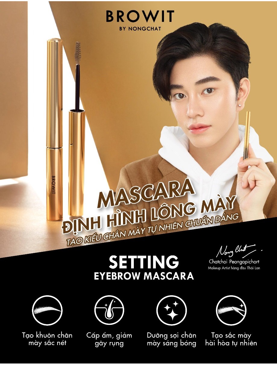 Mô tả Macara Định Hình Chân Mày Browit Setting EyeBrow Mascara #02 Dark Caramel 2g - 1