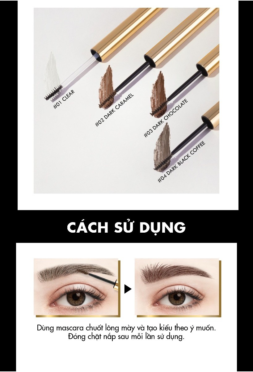 Mô tả Macara Định Hình Chân Mày Browit Setting EyeBrow Mascara #02 Dark Caramel 2g - 3