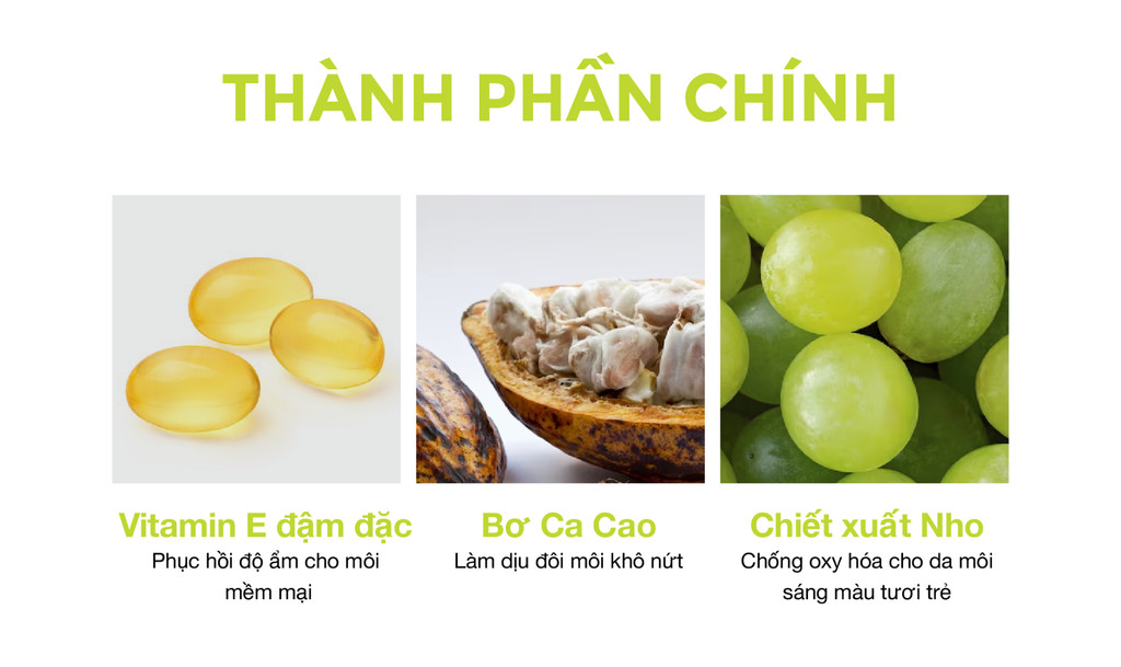 Mô tả Son Dưỡng Môi Chống Nắng LIP IT Everyday Sun Balm SPF15 PA++ # Green Grape 3g - 5