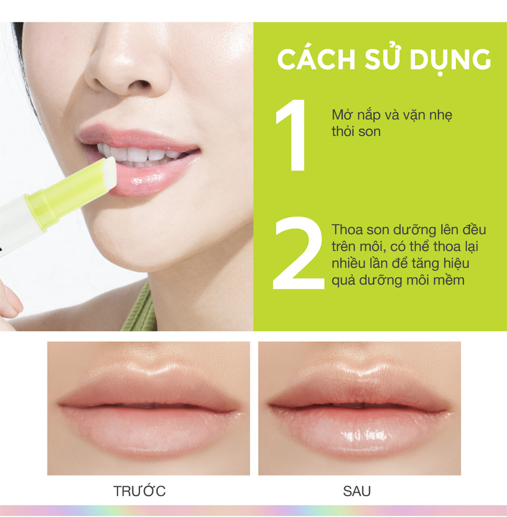 Mô tả Son Dưỡng Môi Chống Nắng LIP IT Everyday Sun Balm SPF15 PA++ # Green Grape 3g - 6