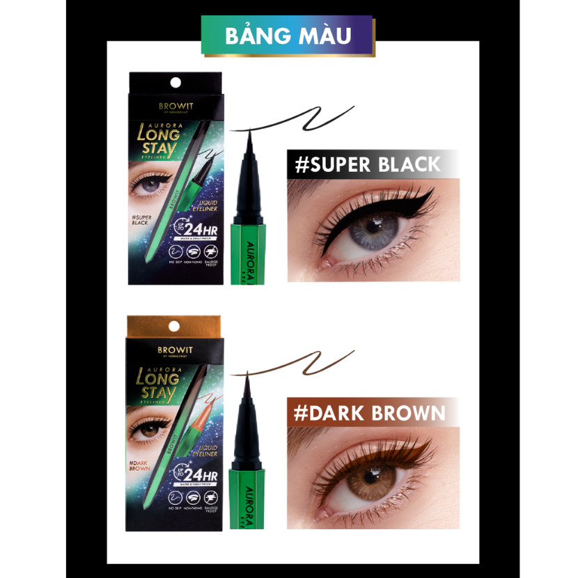 Mô tả Bút Kẻ Mắt Lâu Trôi Siêu Mảnh Browit Không Vón Cục Kẻ Đều Nét Aurora Long Stay Eyeliner 0.5g 2024 - 3
