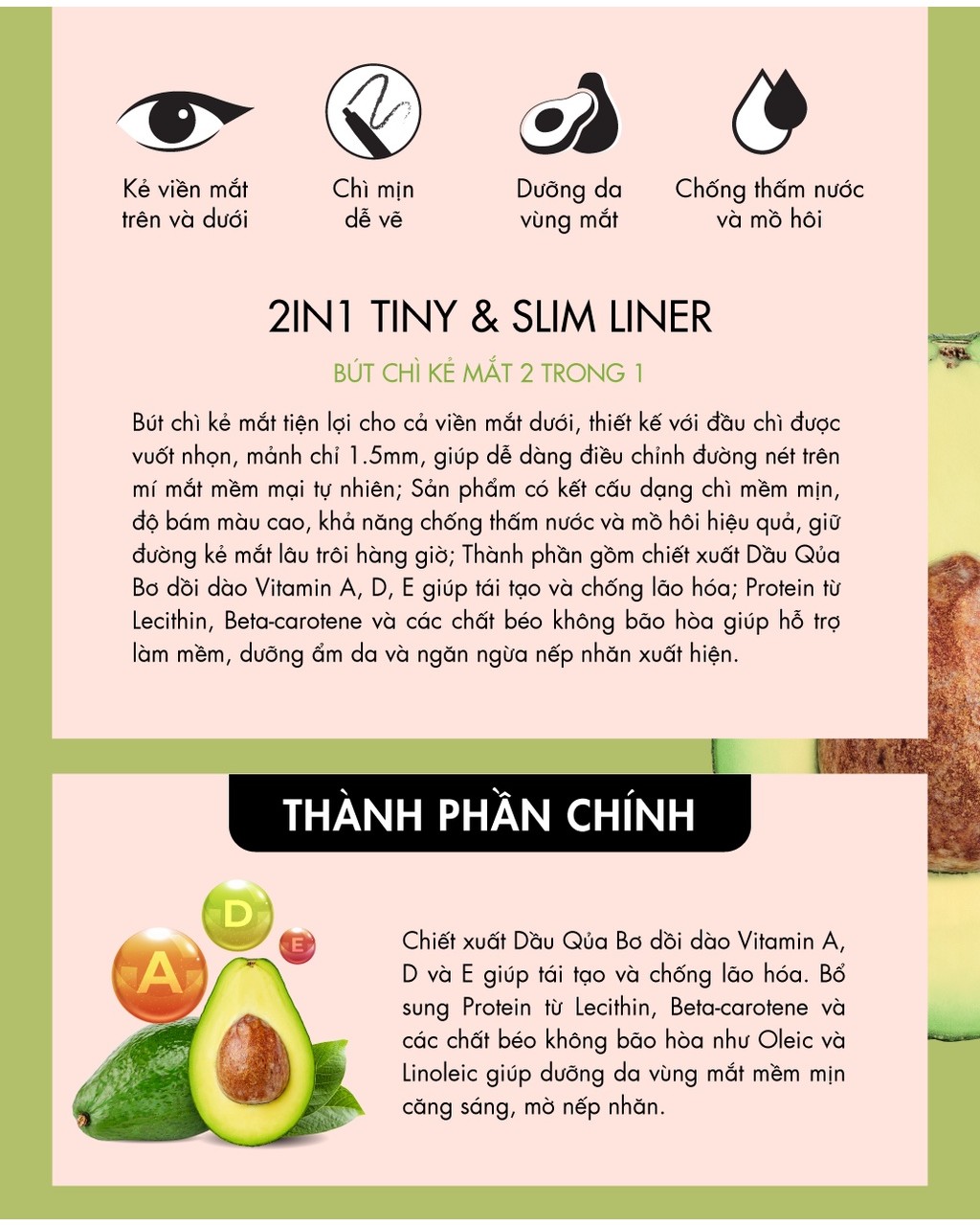 Mô tả Bút kẻ mắt 2 in 1 Baby Bright Tiny & Slim Liner 0.1g - 2
