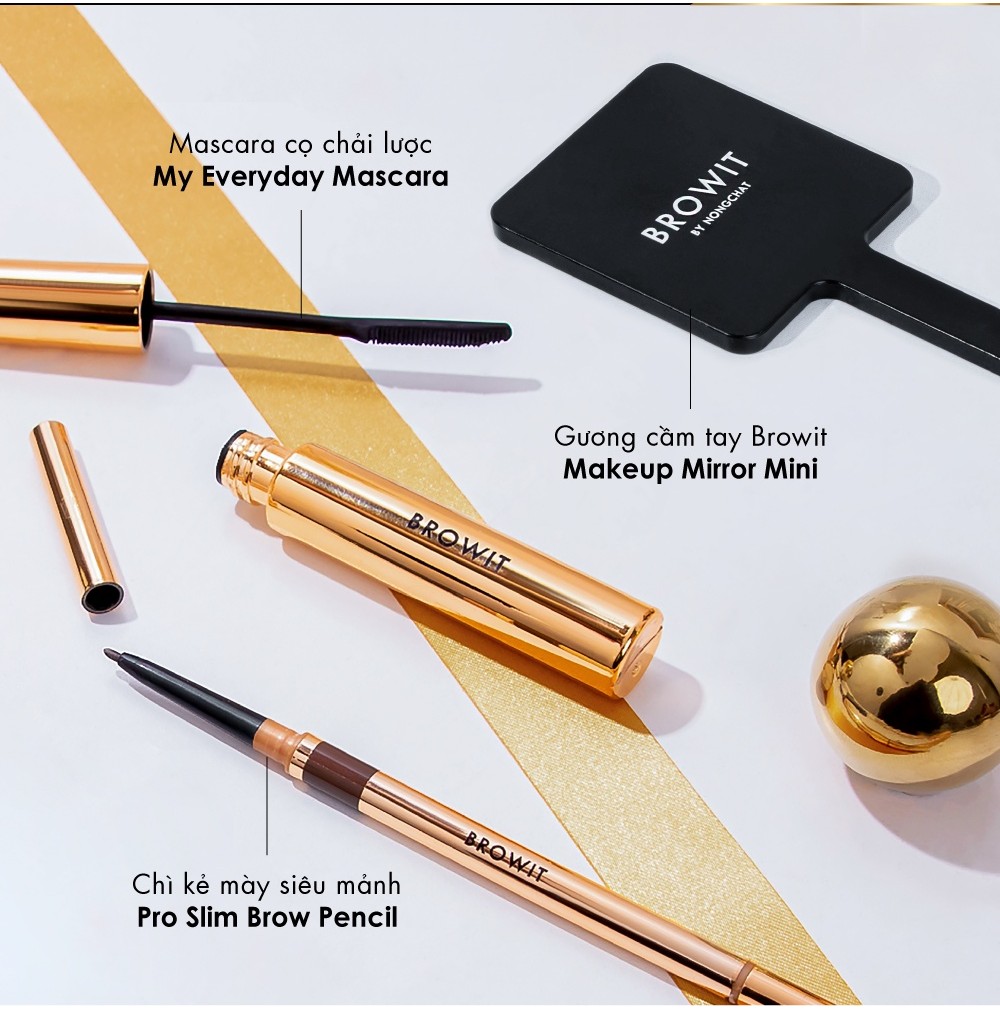 Mô tả Set Mascara My Everyday 5,5g Và Chì Kẻ Mày #Natural Brown 0,06g Kèm Gương BROWIT Sang Trọng - 5