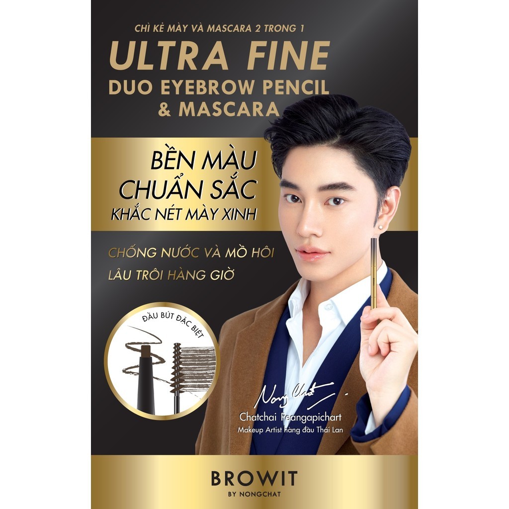 Mô tả Chì kẻ mày và mascara 2 trong 1 Browit Ultra Fine Dou Eyebrow Pencil & Mascara - 1