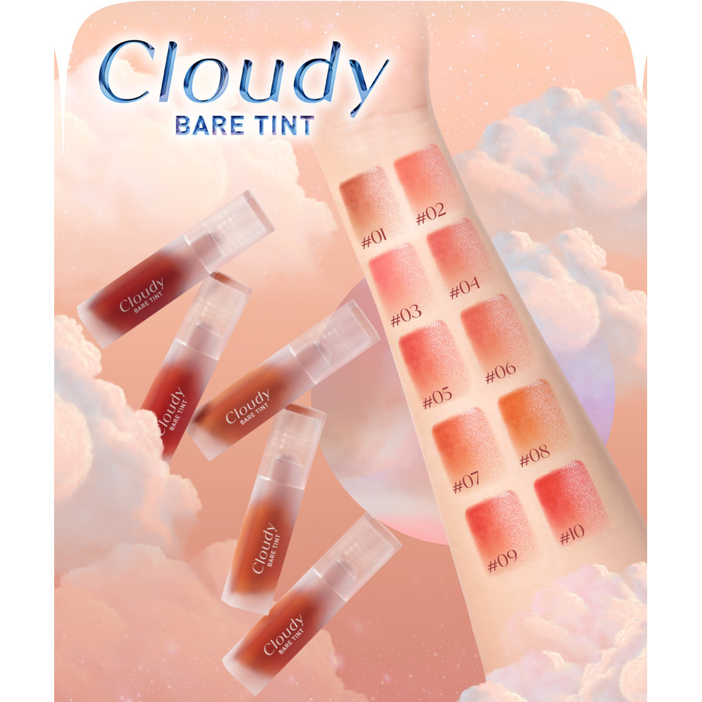 Mô tả Son Tint Lì Siêu Nhẹ Cloudy Baby Bright Bám Màu Chuẩn Sắc 2,6g - 5