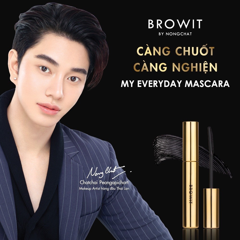 Mô tả Mascara Nongchat Browit Siêu tơi dài và cong mi dạng lược My Everyday 5.5g Endless Night - 1