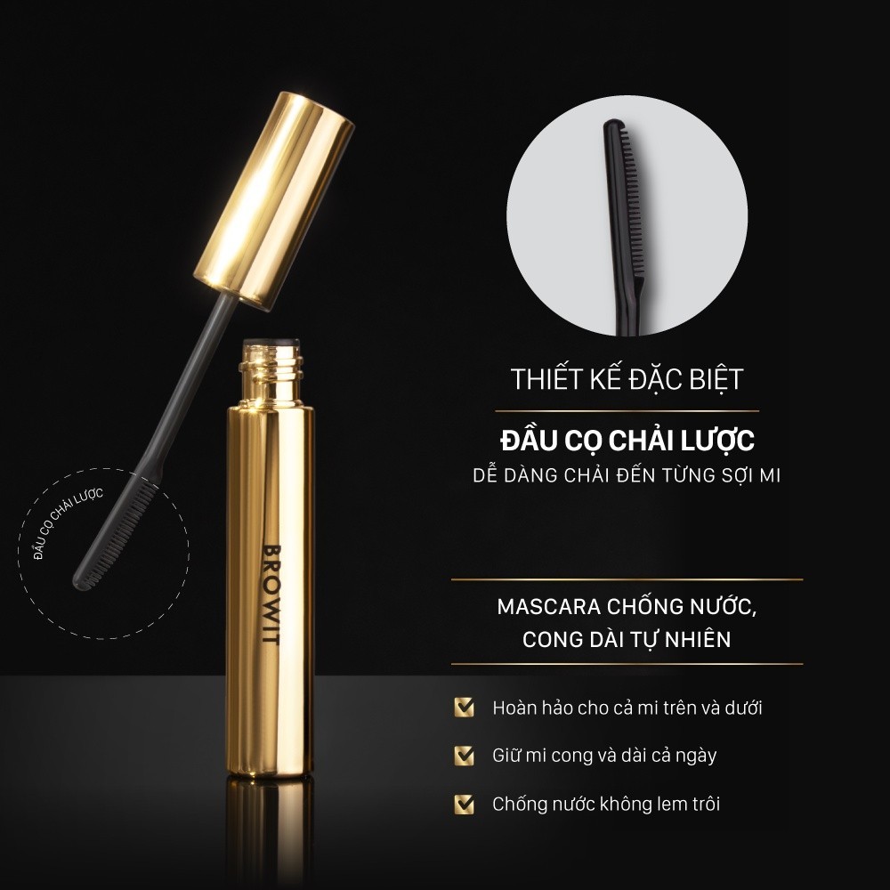 Mô tả Mascara Nongchat Browit Siêu tơi dài và cong mi dạng lược My Everyday 5.5g Endless Night - 3