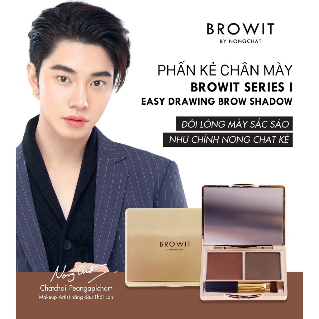 Mô tả Phấn Kẻ Chân Mày Browit Giữ Màu Lâu Trôi Giúp Dáng Mày Sống Động Easy Drawing Brow Shadow 4g Series1 - 1