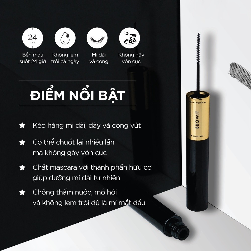 Mô tả Mascara 2 Đầu Browit Chống nước Dài và Tơi mi Professional Duo Mascara 4 + 4g SEXY BLACK - 2