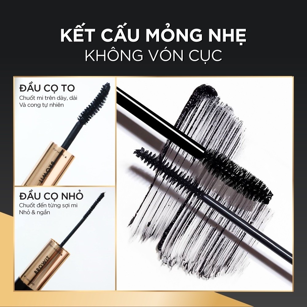 Mô tả Mascara 2 Đầu Browit Chống nước Dài và Tơi mi Professional Duo Mascara 4 + 4g SEXY BLACK - 3