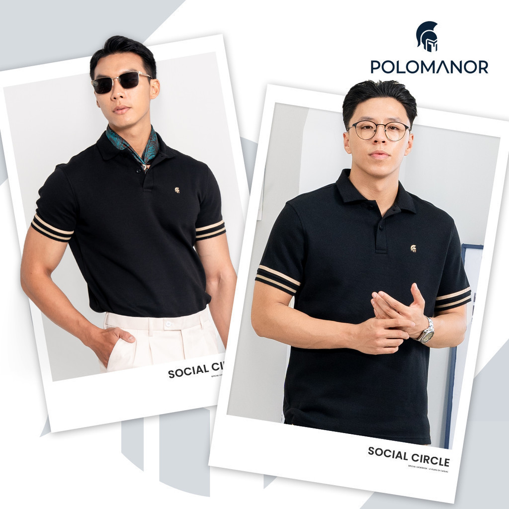 Mô tả Áo polo nam COSMOS, BST Social Circle chất vải cá sấu cotton interlock cao cấp - POLOMANOR - 1