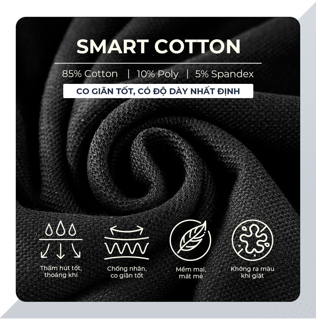 Mô tả Áo polo nam COSMOS, BST Social Circle chất vải cá sấu cotton interlock cao cấp - POLOMANOR - 6