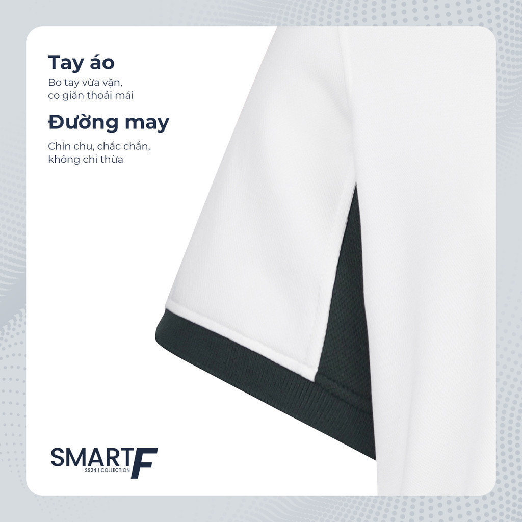 Mô tả Áo polo nam FOMAD SMART "F" vải cá sấu cotton interlock xuất xịn, thanh lịch sang trọng - POLOMANOR - 4