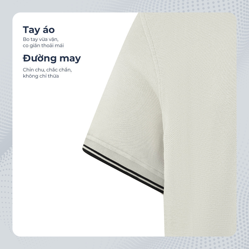 Mô tả Áo thun polo nam tay ngắn BASIC CLASSIC vải cá sấu cotton piqué interlock sang trọng, tinh tế - POLOMANOR - 4