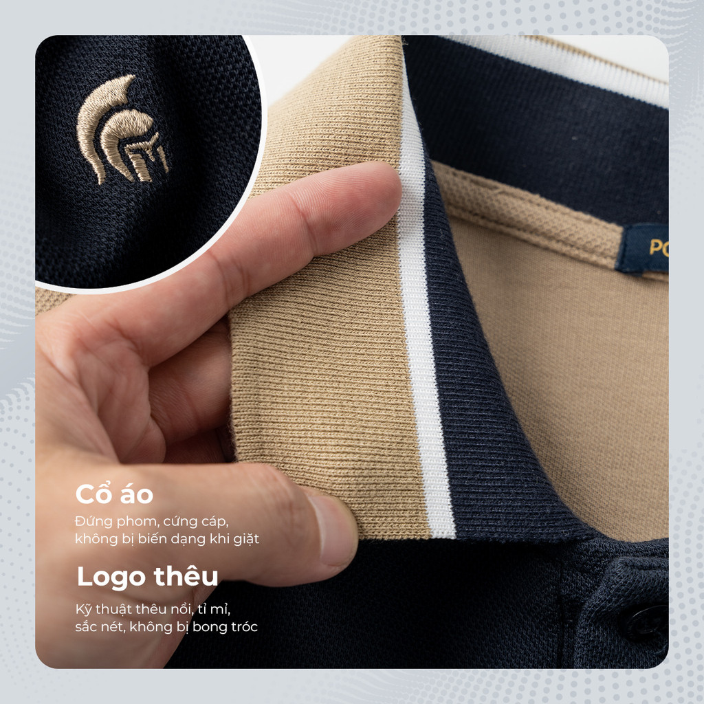 Mô tả Áo polo nam DENNI, vải cá sấu cotton interlock cao cấp, thanh lịch sang trọng - POLOMANOR - 3