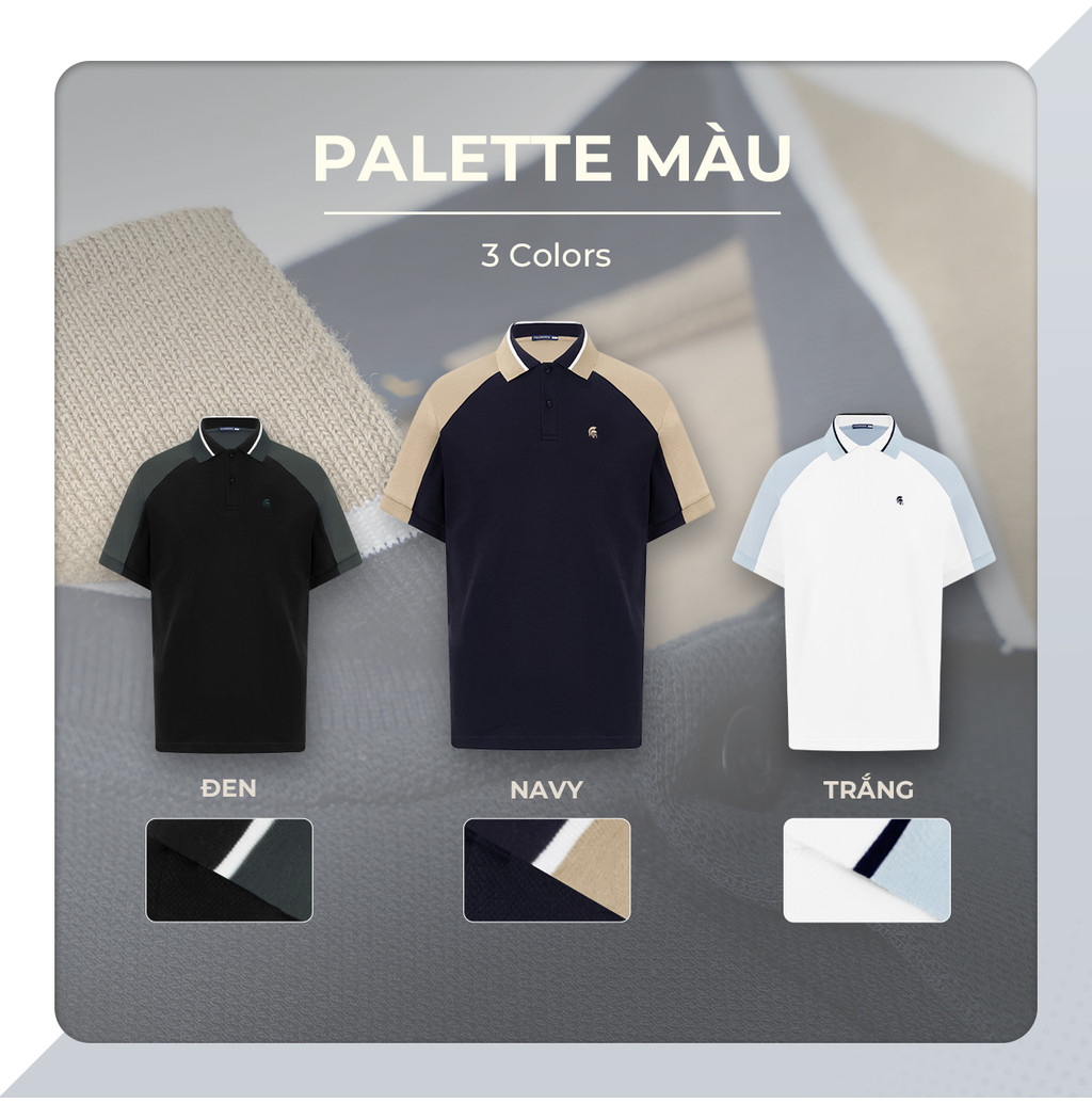 Mô tả Áo polo nam DENNI, vải cá sấu cotton interlock cao cấp, thanh lịch sang trọng - POLOMANOR - 6