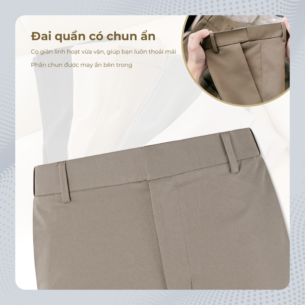 Mô tả Quần dài kaki nam SD, chất liệu Kaki gân Hàn Quốc chuẩn form tôn dáng sang trọng - POLOMANOR - 3