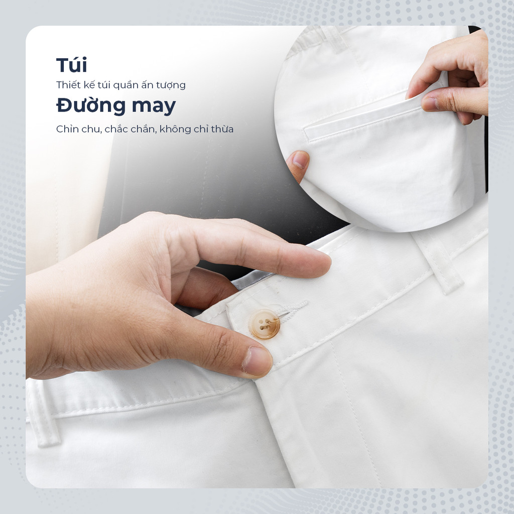 Mô tả Quần short nam ngắn POLOMANOR vải kaki xuất xịn, lưng đai thun, co giãn 2 chiều, chuẩn form - 4