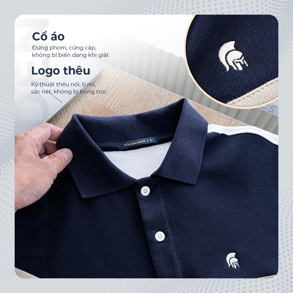 Mô tả Áo polo nam ADEN vải cá sấu cotton interlock xuất xịn, nam tính, thanh lịch, sang trọng - POLOMANOR - 3