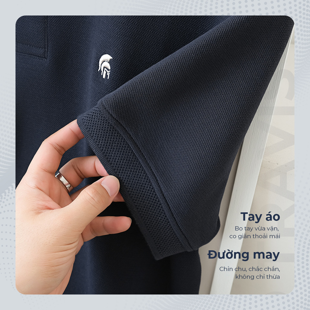 Mô tả Áo polo nam TRAVIS vải cá sấu cotton interlock xuất xịn, nam tính thanh lịch sang trọng - POLOMANOR - 4