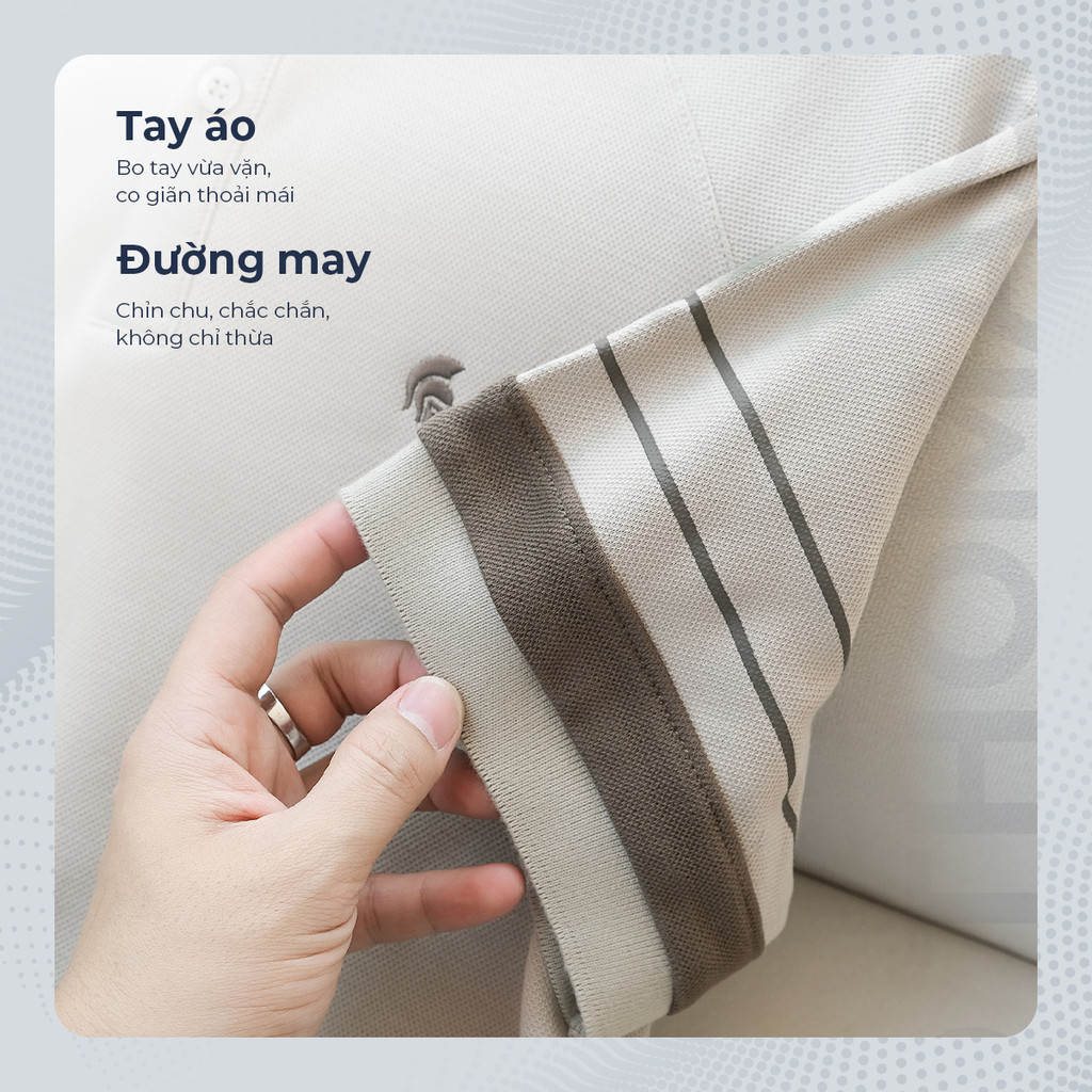 Mô tả Áo polo nam THOMAS vải cá sấu cotton interlock xuất xịn, nam tính thanh lịch sang trọng - POLOMANOR - 4