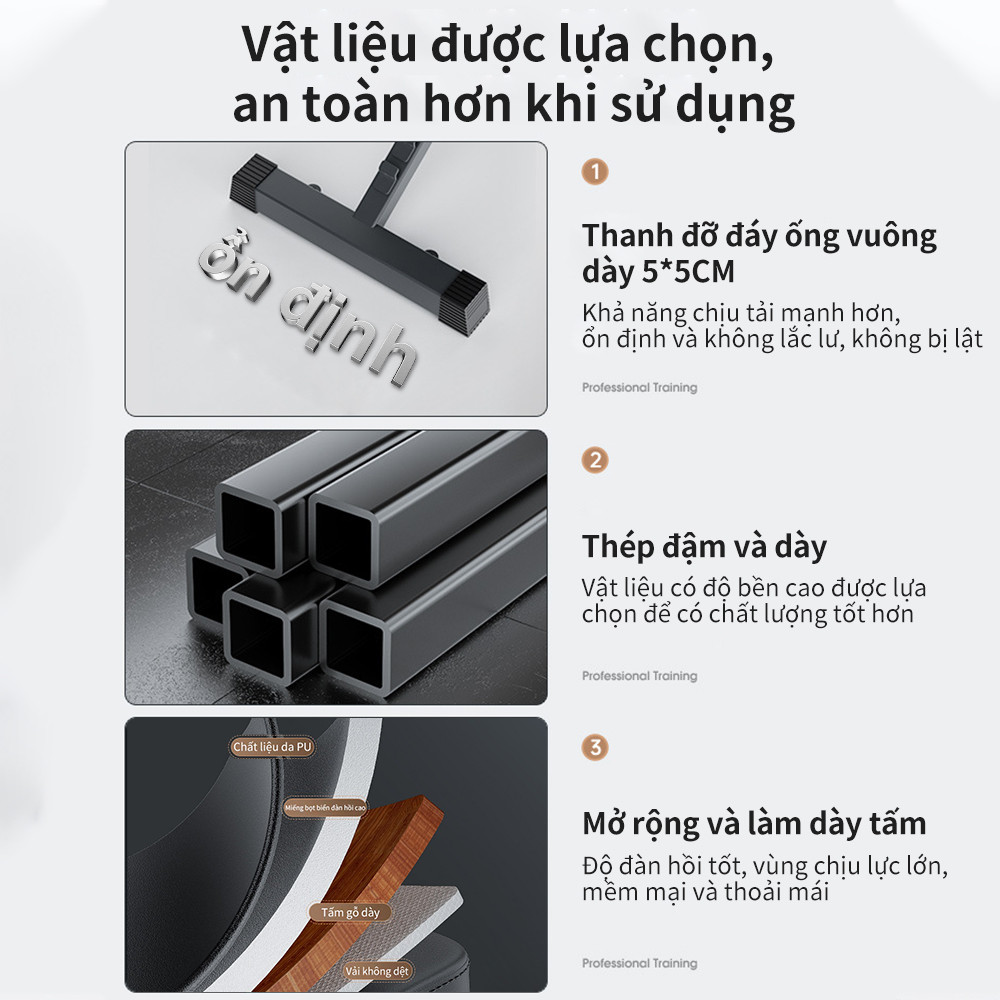 Mô tả OneTwoFit Ghế tập gym tập tạ Có thể gấp gọn Ghế tập thể hình tại nhà Có thể đặt quả tạ - 3