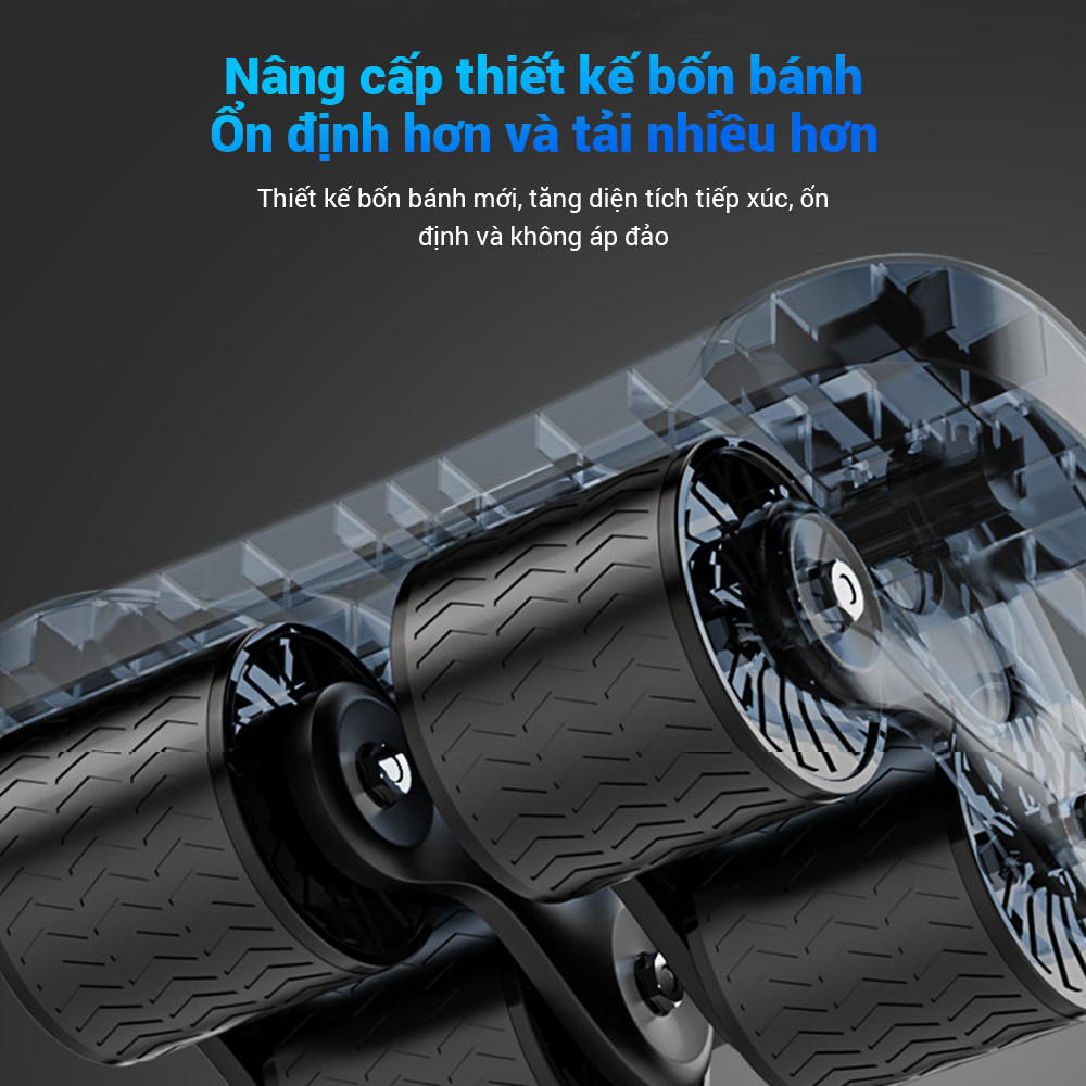 Mô tả OneTwoFit Con Lăn Tập Bụng Trợ Lực 4 bánh Chống Đổ Có Đồng Hồ Dụng Cụ Tặng Kèm Thảm Kê Chân - 7