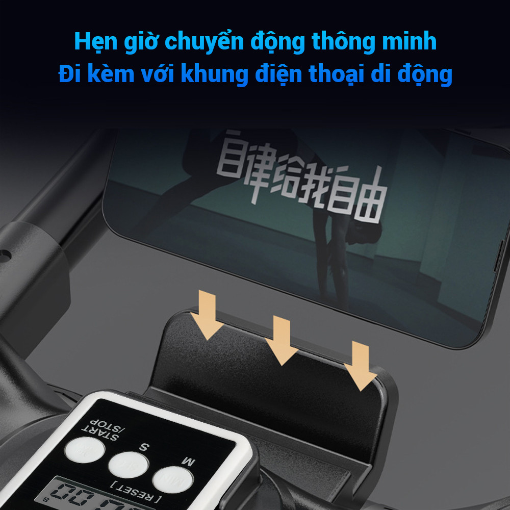 Mô tả OneTwoFit Con Lăn Tập Bụng Trợ Lực 4 bánh Chống Đổ Có Đồng Hồ Dụng Cụ Tặng Kèm Thảm Kê Chân - 8