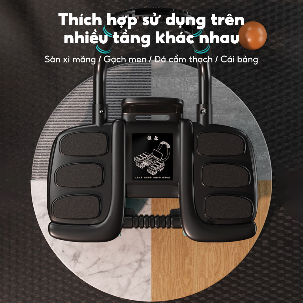 Mô tả OneTwoFit Con lăn tập bụng 4 bánh nâng cấp Có thể phục hồi Tặng đồng hồ và thảm quỳ Bản 2025 - 4