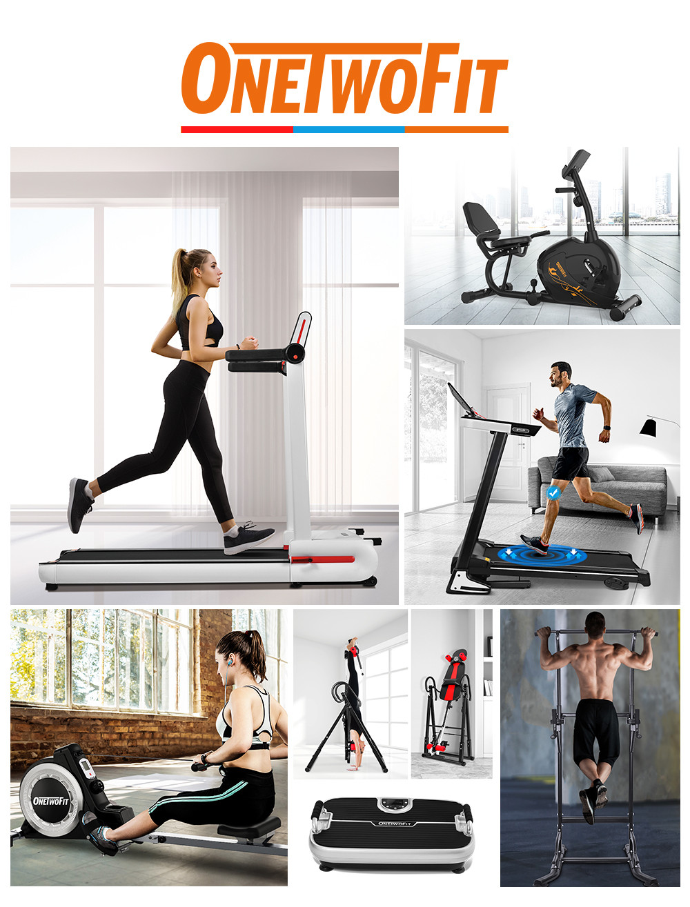 Mô tả OneTwoFit Con lăn tập bụng 4 bánh nâng cấp Có thể phục hồi Tặng đồng hồ và thảm quỳ Bản 2025 - 7