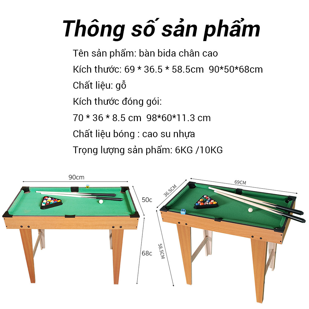 Mô tả OneTwoFit Bàn bi-a 120CM cho trẻ em và người lớn bằng gỗ đa chức năng,bida mini phăng Chất lượng cao - 1