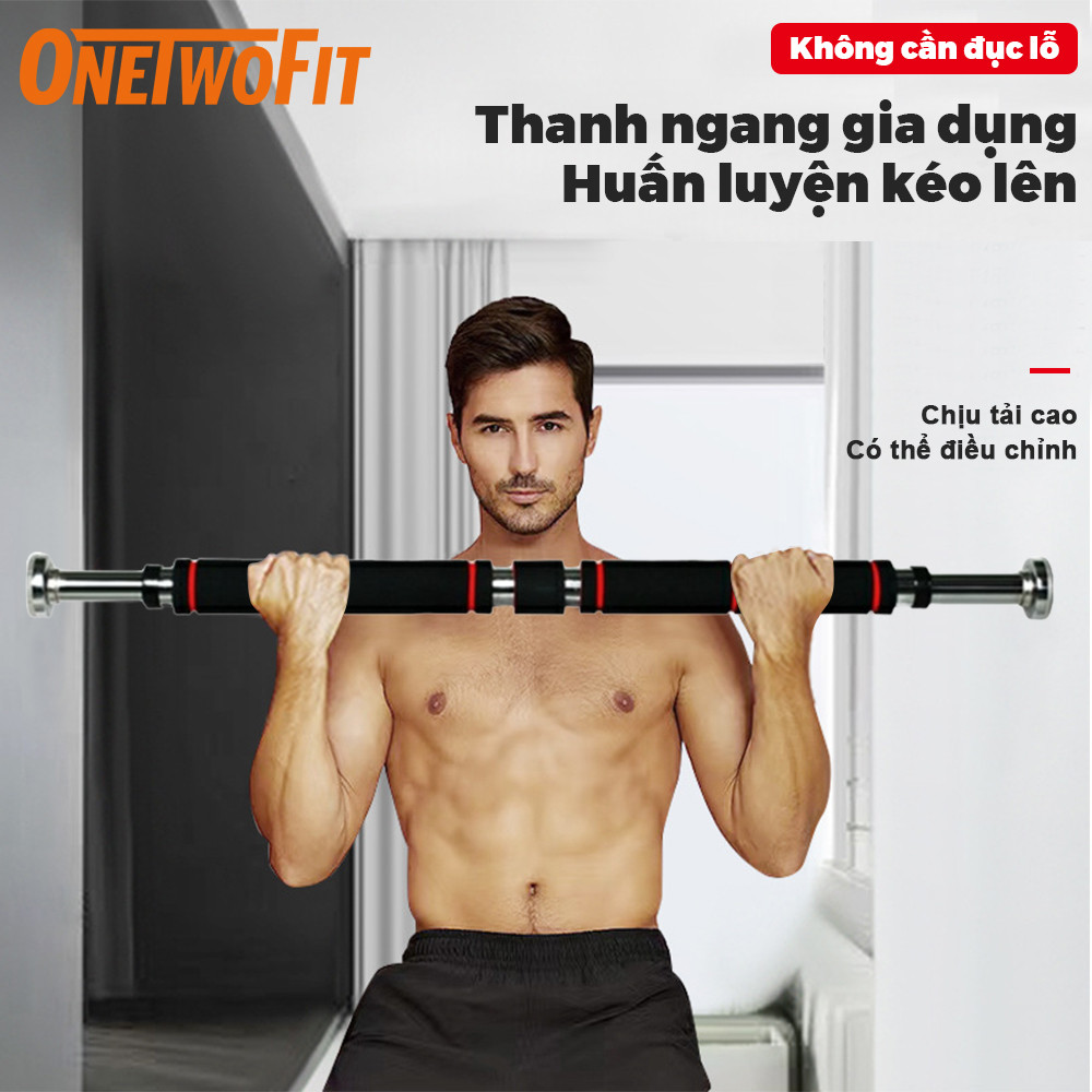 Mô tả OneTwoFit Xà đơn treo tường Xà đơn gắn cửa gắn tường đa năng tập gym thể hình Thanh xà đơn Treo tường nhiều - 1