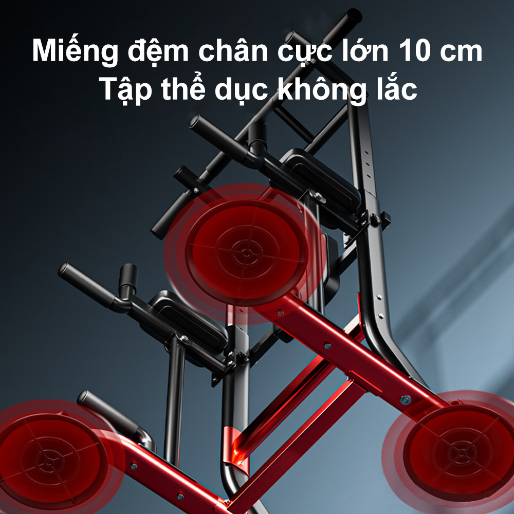 Mô tả OneTwoFit Xà đơn xà kép Có đệm Pull Up Bar 6 điều chỉnh độ cao Chịu được 150kg, xà đơn đa năng - 2