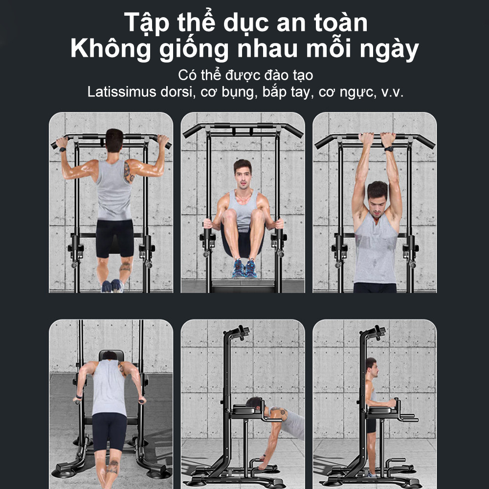 Mô tả OneTwoFit Xà đơn xà kép Có đệm Pull Up Bar 6 điều chỉnh độ cao Chịu được 150kg, xà đơn đa năng - 3