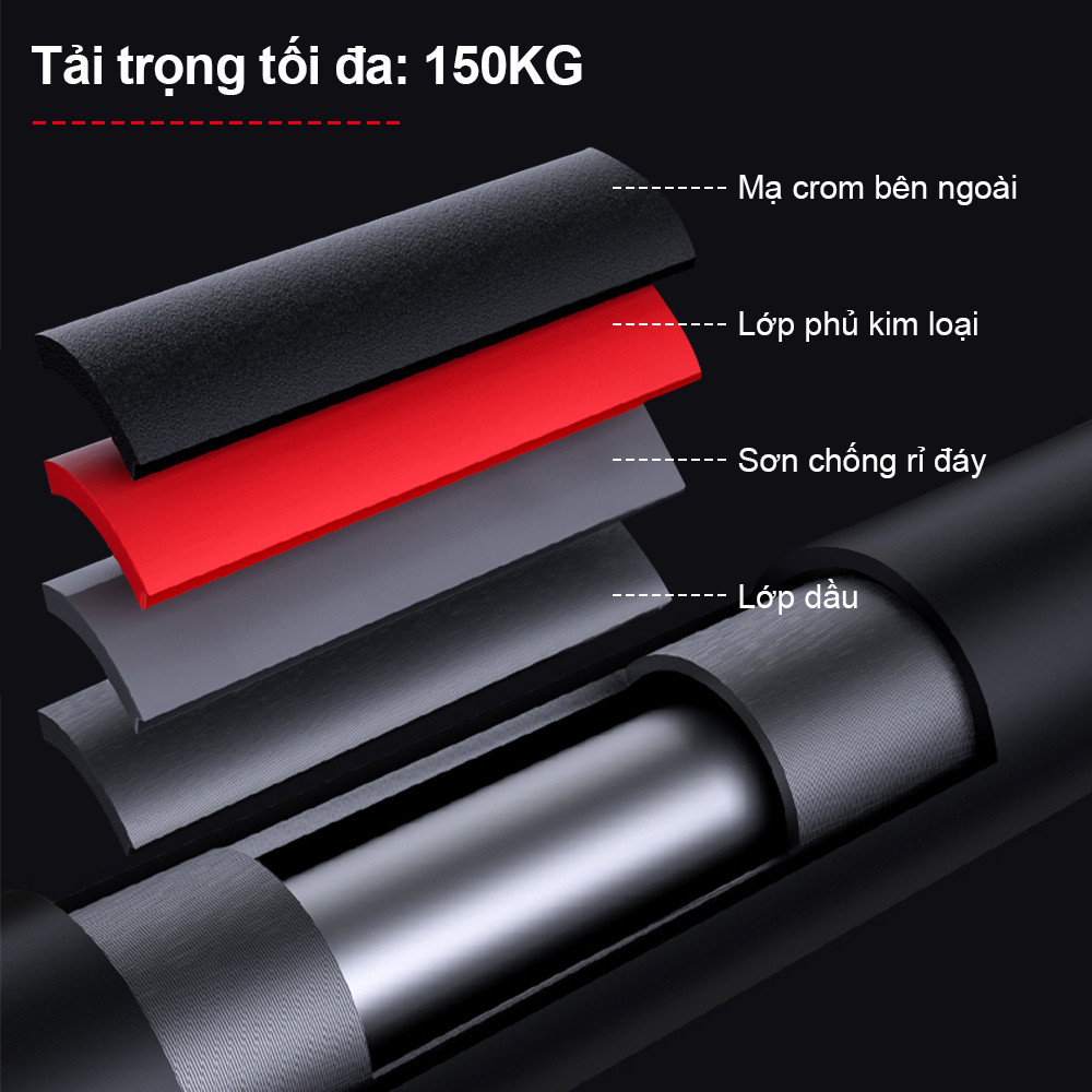 Mô tả OneTwoFit Thanh xà đơn gắn cửa, xà đơn treo tường chịu lực 150kg tập thể hình Gym - 5