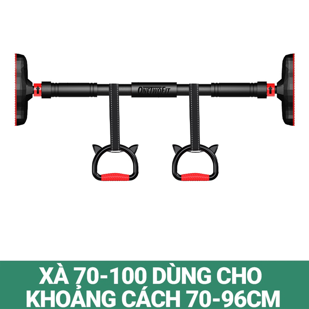 Mô tả OneTwoFit Tay nắm đu xà đơn Cho bé vận động tăng chiều cao, kháng lực chịu tại 200kg, dây treo tùy chỉnh(1 Đôi) - 1
